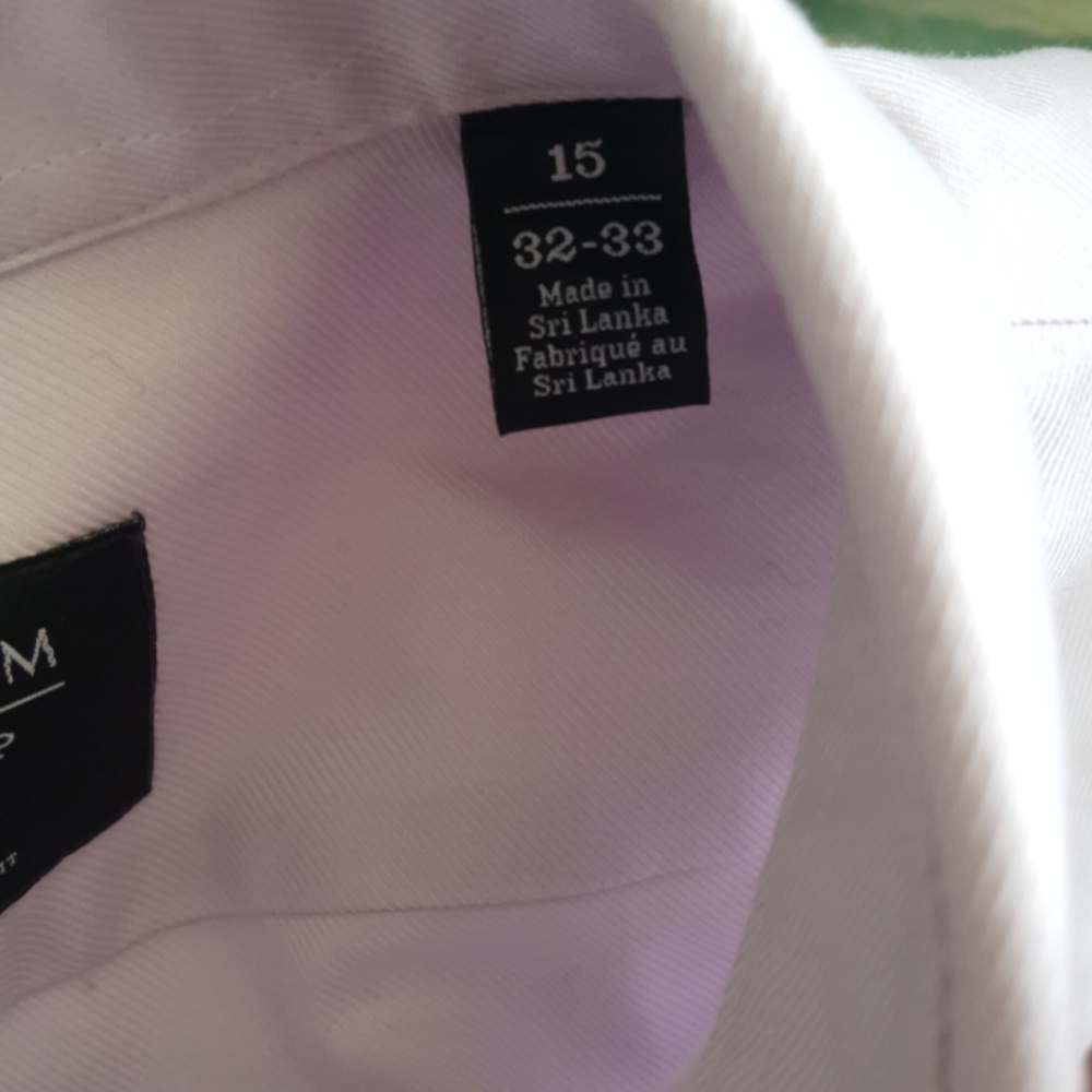 Nordstrom Men’s Lavender Trim Fit Dress Shirt 15 32/33 Stretch Cotton Button Up - Picture 3 of 3